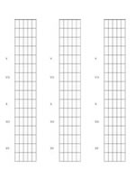 Blank Bass Fretboard Chart