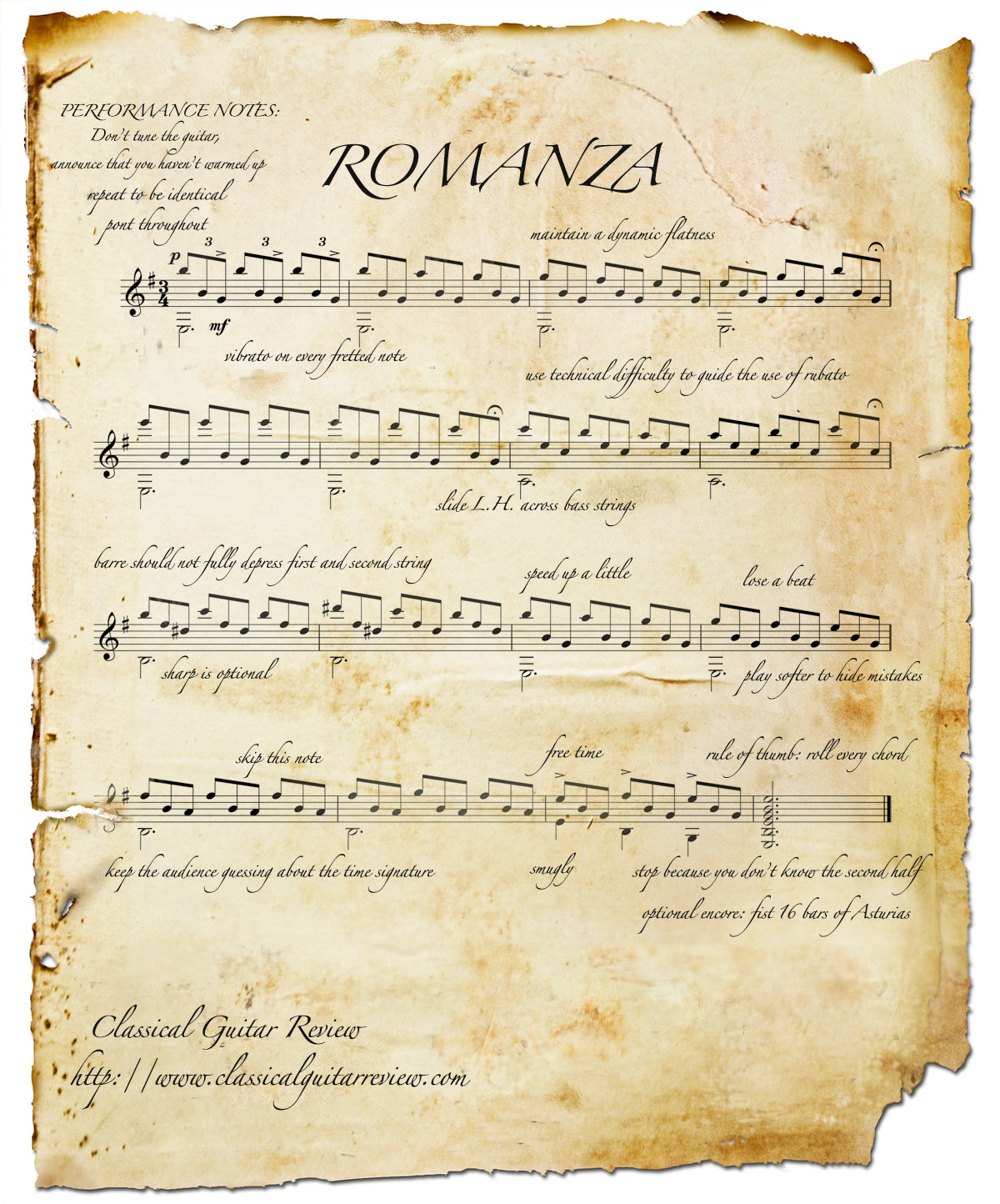 New manuscript of Romanza